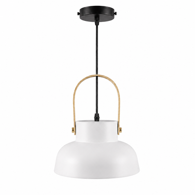 Wood-Grain Macaron Shade Pendant Light