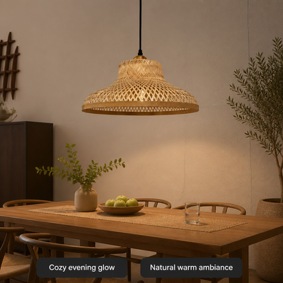 Woven Bamboo Pendant Light