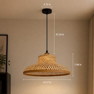 Woven Bamboo Pendant Light